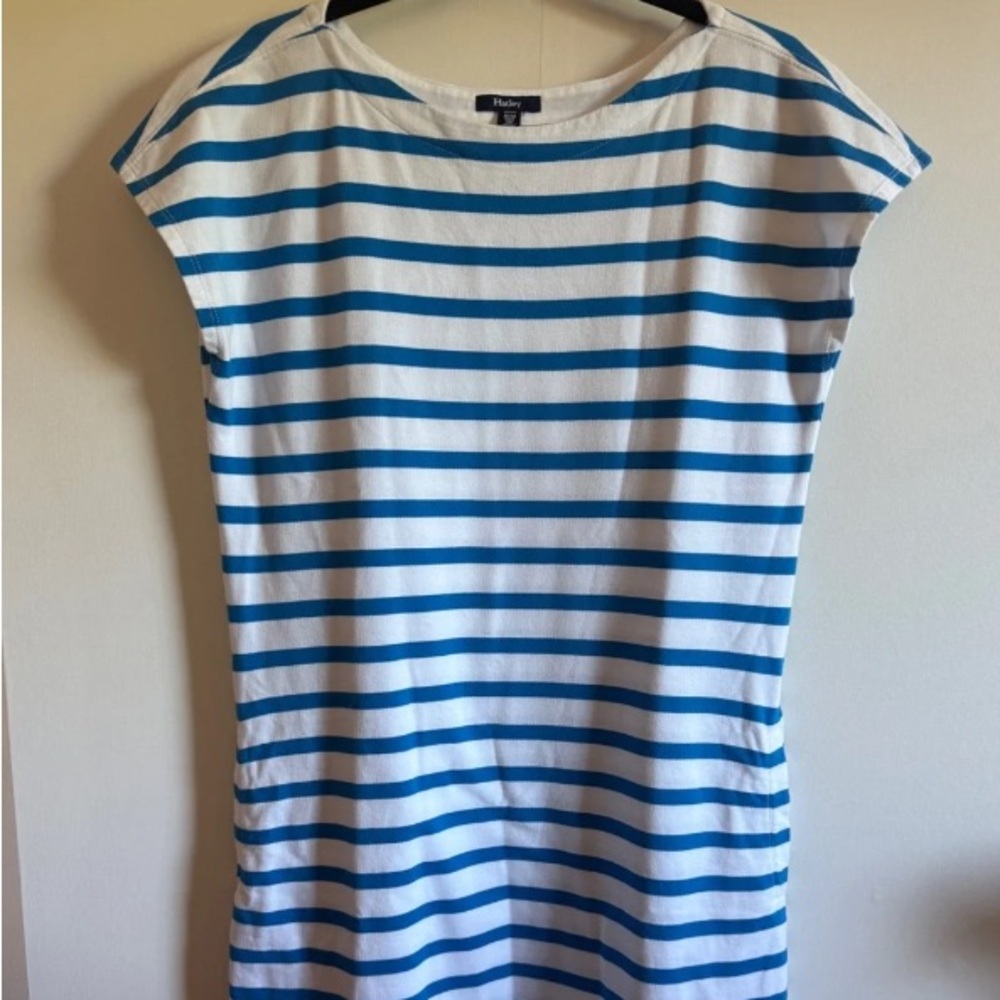 Hatley White and Blue Striped Shift Dress
